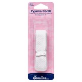 Hemline Polyester Pyjama Cord 1.5m x 20mm White