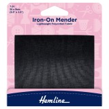 Hemline Polycotton Patch Black - 24 x 9cm - 1pc