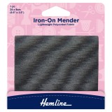 Hemline Polycotton Patch Dark Grey - 24 x 9cm - 1pc