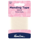 Hemline Iron-On Mending Tape Cream - 100cm x 38mm