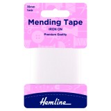 Hemline Iron-On Mending Tape White - 100cm x 38mm