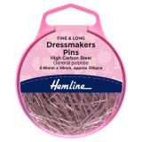 Hemline Pins Dressmaker's 0.60 x 30mm Steel 350 Pieces
