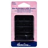 Hemline Bra Back Extender 50mm Black