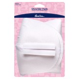 Hemline Shoulder Pad Soft Edge Set-In Medium White