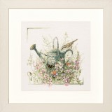 Lanarte Counted Cross Stitch Kit - Watering Can (Linen)