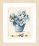 Lanarte Counted Cross Stitch Kit - Pot with Violets (Evenweave)