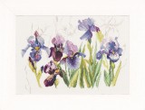 Lanarte Counted Cross Stitch Kit - Irises (Linen)