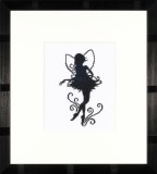 Lanarte Counted Cross Stitch Kit - Cute Little Fairy Silhouette (Evenweave)