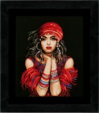 Lanarte Counted Cross Stitch Kit - Gypsy Girl (Aida,B)