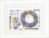 Lanarte Counted Cross Stitch Kit - Lavender Wreath (Evenweave)