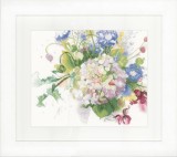 Lanarte Counted Cross Stitch Kit - Hortensia (Linen)