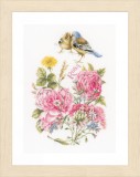Lanarte Counted Cross Stitch Kit - Finches: (Evenweave)