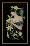 Lanarte Counted Cross Stitch Kit - Lady with Lilies (Aida)