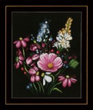 Lanarte Counted Cross Stitch Kit - Flowers (Aida)