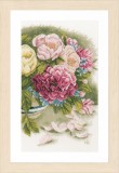 Lanarte Counted Cross Stitch Kit - Peony Roses (Aida)