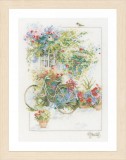 Lanarte Counted Cross Stitch Kit - Flowers & Bicycle (Aida)