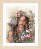Lanarte Counted Cross Stitch Kit - Little Girl with Hat (Evenweave)