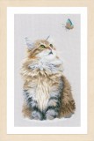 Lanarte Counted Cross Stitch Kit - Forest Cat