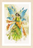 Lanarte Counted Cross Stitch Kit - Fantasy Elf Fairy (Linen)