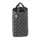 Knitting Bag with Pin Storage: Reversible: Charcoal Spot