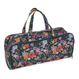 Knitting Bag with Pin Case: Floral Garden: Teal