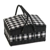 HobbyGift Sewing Box Large Monochrome Gingham