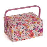 HobbyGift Sewing Box Medium Floral Garden