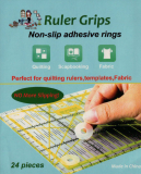 Quiltlines Ruler Grips Non Slip Adhesive Rings Pack 24