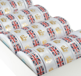 Union Jack & Crown Satin Ribbon 20mm x 10m x 2 Reels (Union Jack & Crown)