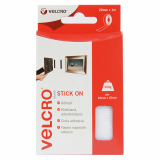 Velcro Stick On Tape 20mm x 1m WHITE