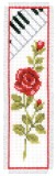 Vervaco Counted Cross Stitch Kit - Bookmark - Rose & Piano