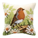 Vervaco Cross Stitch Cushion Kit - Robin