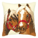 Vervaco Cross Stitch Cushion Kit - Horses