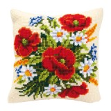Vervaco Cross Stitch Cushion Kit - Flowers