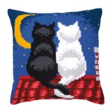 Vervaco Cross Stitch Cushion Kit - Roof Top Cats