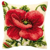 Vervaco Cross Stitch Cushion Kit - Oriental Poppy