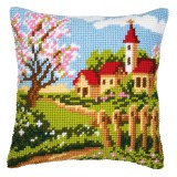 Vervaco Cross Stitch Cushion Kit - Country Church