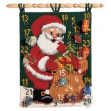 Vervaco Cross Stitch Kit - Wall Hanging - Advent Calendar - Father Christmas