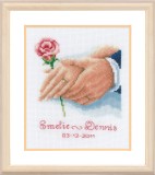 Vervaco Counted Cross Stitch Kit - Wedding Record - Holding Hands