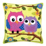 Vervaco Cross Stitch Cushion Kit - Owls