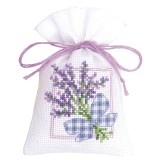 Vervaco Counted Cross Stitch Kit - Pot-Pourri Bag - Lavender Bow