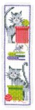 Vervaco Counted Cross Stitch Kit - Bookmark - Cats 1