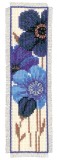 Vervaco Counted Cross Stitch Kit - Bookmark - Blue Flowers - 2
