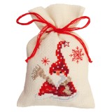 Vervaco Counted Cross Stitch Kit - Pot-Pourri Bag - Santa & Scarf