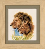 Vervaco Counted Cross Stitch Kit - Lion Duo