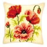 Vervaco Cross Stitch Cushion Kit - Poppies