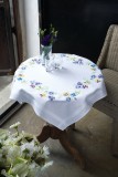 Vervaco Embroidery Kit Tablecloth - Pretty Pansies