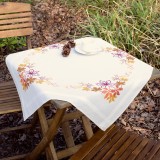 Vervaco Embroidery Kit Tablecloth - Leaves