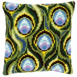 Vervaco Cross Stitch Cushion Kit - Peacock Feathers