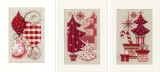 Vervaco Counted Cross Stitch Kit - Cards - Christmas Motif - Set of 3